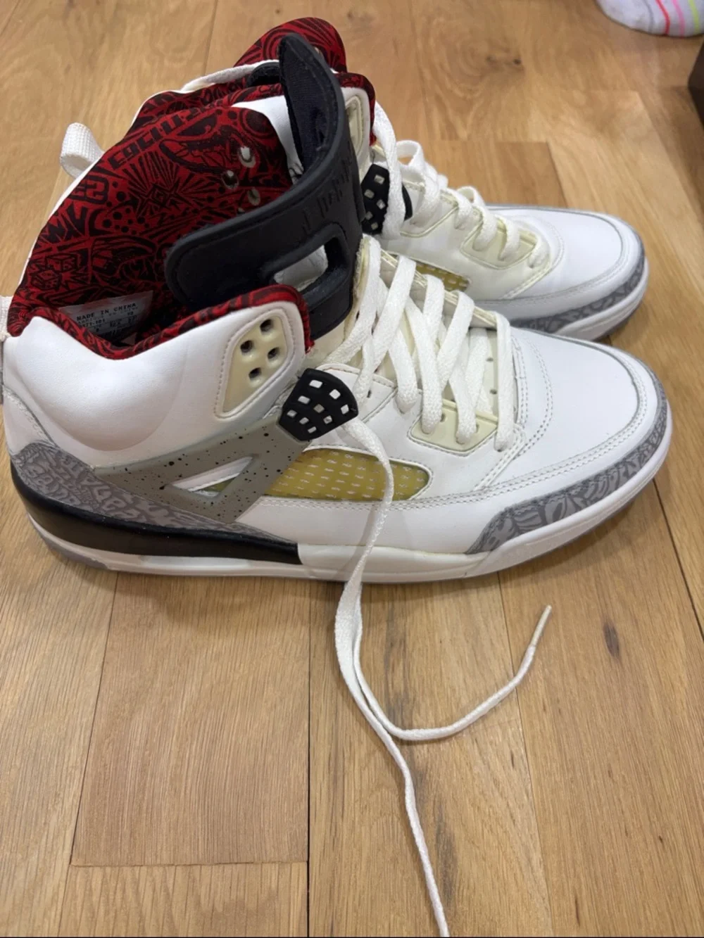 JORDAN SPIZ’IKE White Multicolor Retro Basketball Sneakers size 9